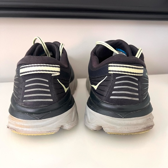 Hoka One One Sneakers Mens 12 Bondi 7 1110530 BGBT Black Running Gym Shoes - Picture 6 of 9